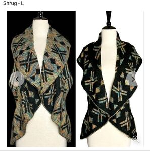 John Paul Richard reversible waterfall sweater size L